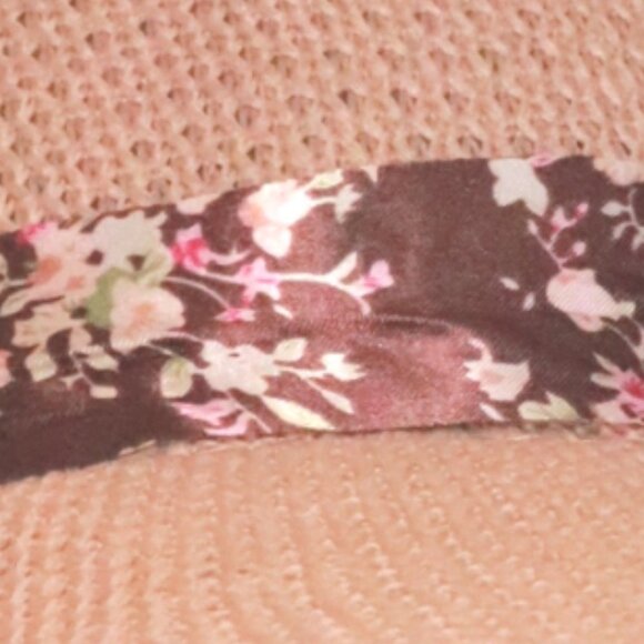 90S VINTAGE WOMENS WICKER SUN HAT - Picture 2 of 2